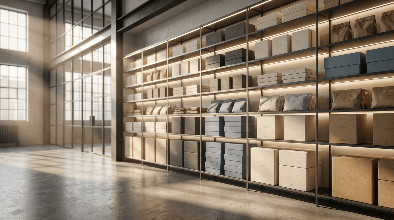 Organized warehouse with consistent inventory management